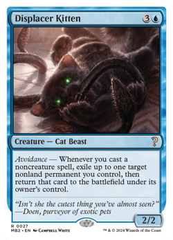 Displacer Kitten (REGULAR) x1 - MTG Mystery Booster 2 MB2 #27 - Image 1