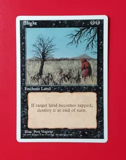 Blight Alternate Fourth 4th Edition (NM) English - Magic The Gathering - MTG - Image 1