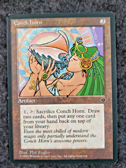 Magic The Gathering MTG Fallen Empires Conch Horn Artifact (DS3D1K8) - Image 1