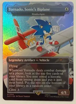 Tornado, Sonic's Biplane (Weatherlight) Rainbow Foil - Secret Lair MTG - Image 1