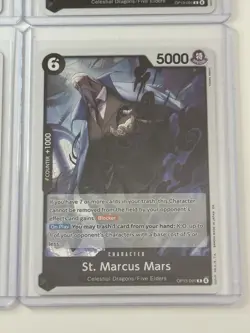 St. Marcus Mars OP13-091 Carrying On His Will 4 Foil Card Play Set Lot One Piece - Image 5