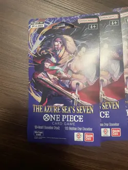 22 One Piece OP14-EB04 Azure Seas Seven Sleeved Booster Pack Lot EN Sealed - Image 2