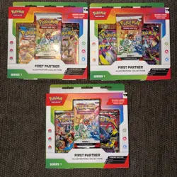 3x First Partner Illustration Collection Series 1 Boxes: Pokemon - New & Sealed - Image 1