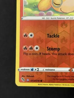 Pokemon TCG Numel Pokemon Go 013/078 PEELABLE DITTO Reverse Holo NM/Unpeeled - Image 4