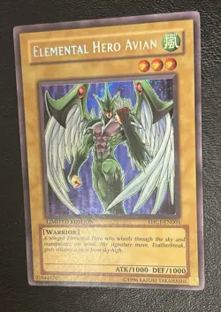 Yu-Gi-Oh! 2007 Elemental Hero Avian Limited Edition Secret Rare Card EHC1-EN001 - Image 3