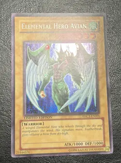 Yu-Gi-Oh! 2007 Elemental Hero Avian Limited Edition Secret Rare Card EHC1-EN001 - Image 5
