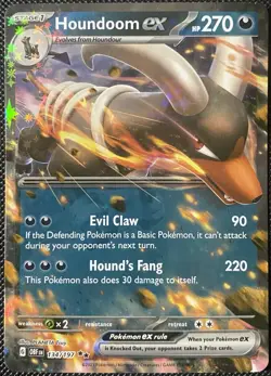 Houndoom ex 134/197 SV03: Obsidian Flames Holo - Pokemon Card - Image 1