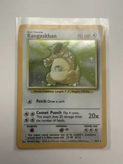 Pokemon TCG Kangaskhan Jungle Holo Rare Card 5/64 No Symbol ERROR - Image 1