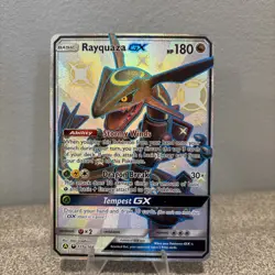 2019 Pokemon Rayquaza GX Celestial Storm Holo Card 177a/168 Promo Ultra Rare - Image 1