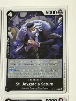 St. Jaygarcia Saturn OP13-083 Carrying On His Will 4 Foil Card Play Set - Image 3