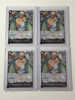 St. Ethanbaron V. Nusjuro OP13-080 Carrying On His Will 4 Foil Card Play Set - Image 1