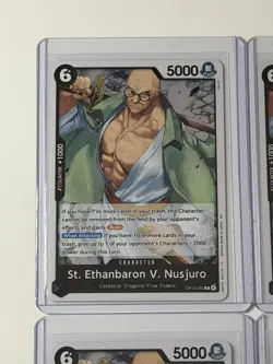St. Ethanbaron V. Nusjuro OP13-080 Carrying On His Will 4 Foil Card Play Set - Image 2