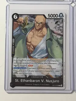 St. Ethanbaron V. Nusjuro OP13-080 Carrying On His Will 4 Foil Card Play Set - Image 4
