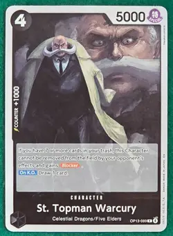 St. Topman Warcury - Carrying On His Will OP13-089 - One Piece CCG Card - Image 1