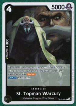 St. Topman Warcury - Carrying On His Will OP13-089 - One Piece CCG Card - Image 2