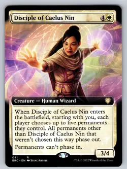 MTG Disciple of Caelus Nin (Extended Art) R Commander: The Brothers' War 41 NM - Image 1