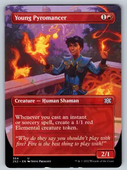 MTG Young Pyromancer (Borderless) U Double Masters 2022 364 NM - Image 1