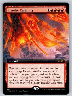 MTG Invoke Calamity (Extended Art) R Kamigawa: Neon Dynasty 467 NM - Image 1