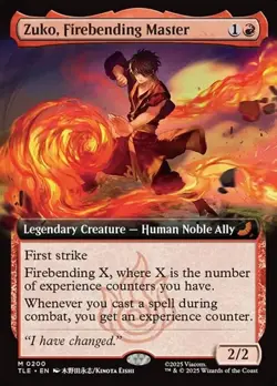 Zuko, Firebending Master - Foil Extended Art TLE NM MTG - Image 1