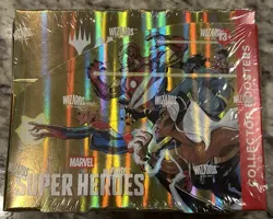 Marvel Super Heroes Collector Booster Box MTG Sealed Magic The Gathering in hand - Image 1