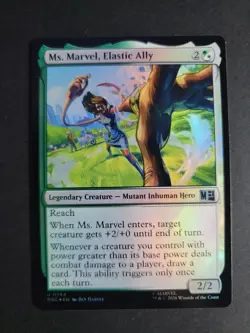 Ms. Marvel, Elastic Ally (Foil) Uncommon MTG Marvel Super Heroes Commander - Image 1