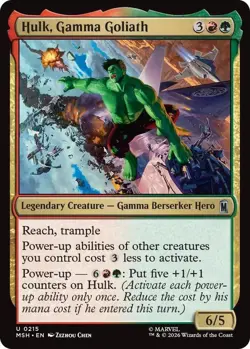 MtG Hulk, Gamma Goliath U 0215 Marvel Super Heroes Regular Uncommon - Image 1