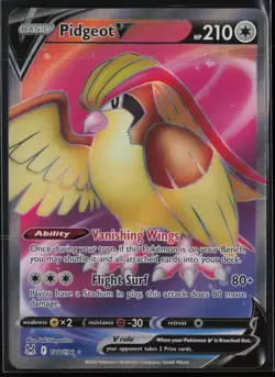 Pidgeot V 188/196 Ultra Rare Lost Origin Pokemon Holo Near Mint - Image 1