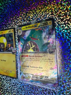 Pokemon TCG: 053/159 Iono's Bellibolt ex; Cosmos Holo 052/159 Iono's Tadbulb - Image 4