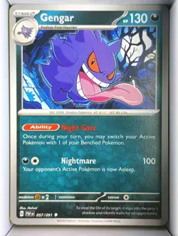 Gengar 057/091 Uncommon Paldean Fates Pokemon Near Mint - Image 1