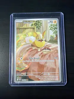 Pokemon Yamper 099/094 Me02: Phantasmal Flames Illustration Rare Holo 70 HP - Image 1
