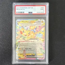 Pokemon Pikachu ex 057/191 Sv08 Double Rare Full Art Holo 200HP English 2024 - Image 1