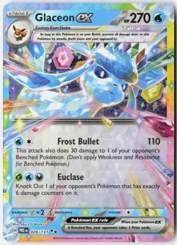 GLACEON EX 026/131 HOLO DOUBLE RARE PRISMATIC EVOLUTIONS POKEMON NM - Image 1