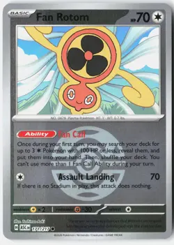 FAN ROTOM (DUSK BALL) 171/217 COMMON ASCENDED HEROES POKEMON NM - Image 1