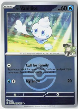 N'S VANILLITE (POKE BALL) 049/217 COMMON ASCENDED HEROES POKEMON NM - Image 1