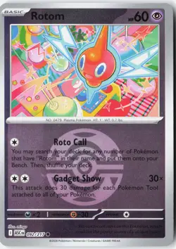 ROTOM (DUSK BALL) 092/217 HOLO COMMON ASCENDED HEROES POKEMON NM - Image 1