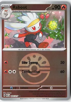 RABOOT (FRIEND BALL) 037/217 COMMON ASCENDED HEROES POKEMON NM - Image 1