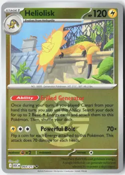 HELIOLISK (QUICK BALL) 064/217 HOLO UNCOMMON ASCENDED HEROES POKEMON NM - Image 1
