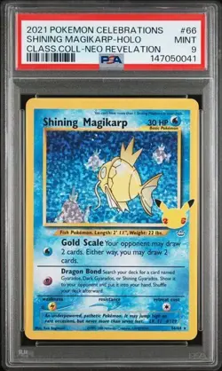 2021 POKEMON CELEBRATIONS CLASSIC COLLECTION #66 SHINING MAGIKARP-HOLO PSA 9 - Image 1