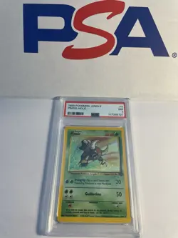 1999 Pokemon Pinsir Jungle Holo Unlimited 9/64 PSA 7 - Image 1