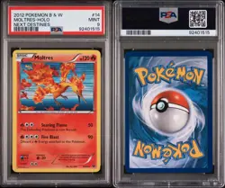 2012 POKEMON BLACK & WHITE NEXT DESTINIES 14 MOLTRES-HOLO PSA 9 - Image 3