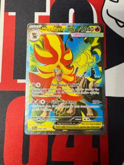 Pokemon Mega Pyroar ex 99/86 Full Art Double Ultra Rare Chaos Rising ME04 NM - Image 1