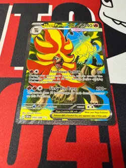 Pokemon Mega Pyroar ex 99/86 Full Art Double Ultra Rare Chaos Rising ME04 NM - Image 2