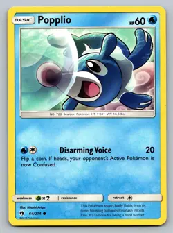 Popplio 64/214 Common Lost Thunder Pokemon Near Mint - Image 1