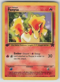 Pokemon Ponyta Common 1st Edition Team Rocket 64/82 LP - Image 1