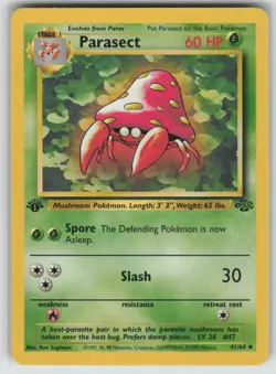 Pokemon Parasect Uncommon Jungle 1st Edition 41/64 LP - Image 1