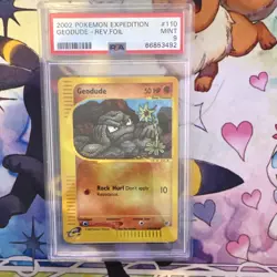 Pokemon TCG Geodude 110/165 Expedition Reverse Holo PSA 9 50 HP Basic EN - Image 1