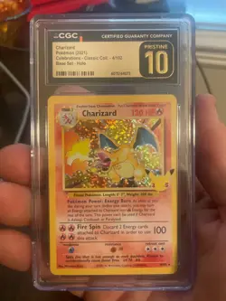 CGC Pristine 10 Charizard-Holo Pokemon Celebrations Classic Collection 4 - Image 1
