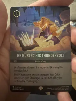 Lorcana, He Hurled His Thunderbolt (Epic) 222/204, Whispers in the Well, LP - Image 1