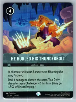Disney Lorcana TCG Whispers in the Well He Hurled His Thunderbolt (Epic) 222/204 - Image 1