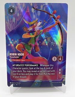 Disney Lorcana Robin Hood - Sharpshooter 215/204 Foil English Storyborn Hero - Image 1